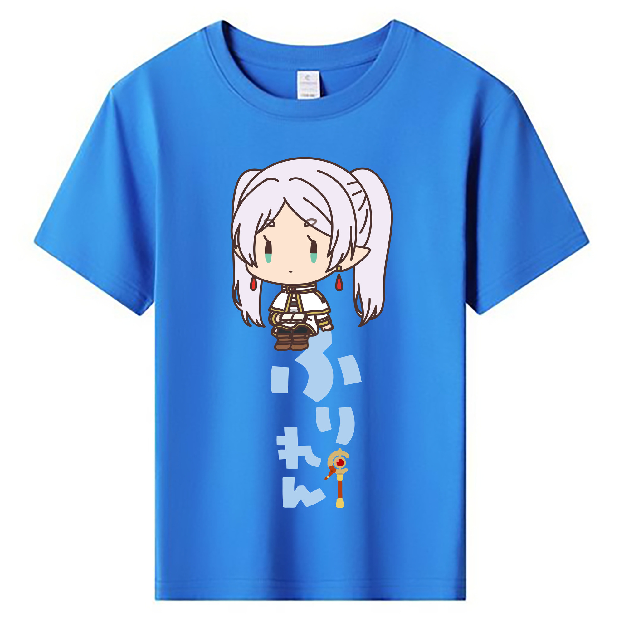 （画像用） 葬送のフリーレン Frieren 綿100％キッズTシャツ（フロントプリント）